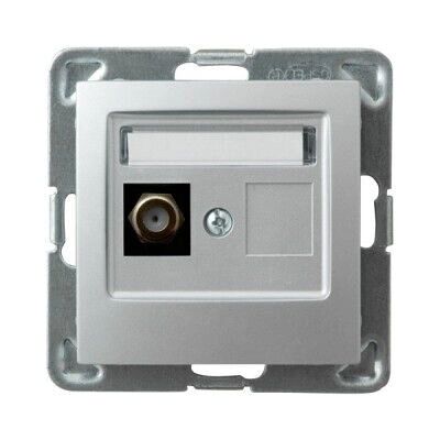 Ospel GPA-1YF/m/18 Silber Steckdose - Elektrische Steckdose Ospel GPA-1YF/m/18 Silber Steckdose - Elektrische Steckdose