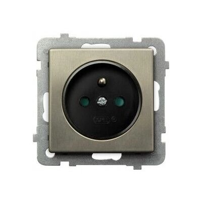 Ospel GP-1RMZP/m/44 Steckdose - Silber Ospel GP-1RMZP/m/44 Steckdose - Silber
