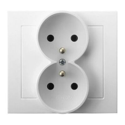 Ospel GP-2WZ/00 Weiße Steckdose - Steckdose Ospel GP-2WZ/00 Weiße Steckdose - Steckdose