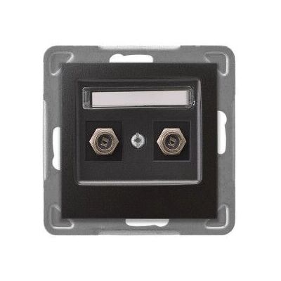 Ospel GPA-2YF/m/50 Anthrazit Steckdose Ospel GPA-2YF/m/50 Anthrazit Steckdose