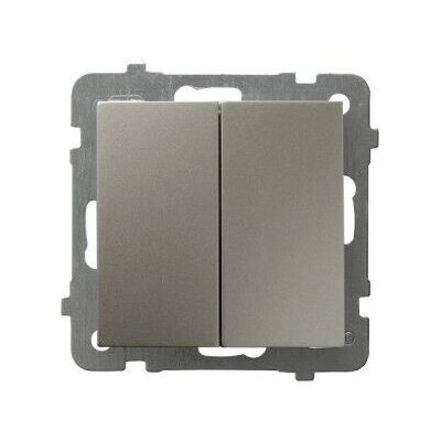Ospel ŁP-10G/m/45, Taster + Schalter, Silber Ospel ŁP-10G/m/45, Taster + Schalter, Silber