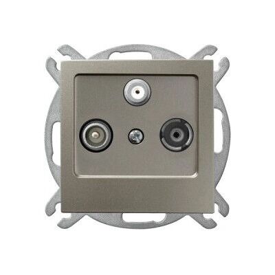 Enchufe de acero satinado Ospel GPA-GS/m/45 - IP20 Enchufe de acero satinado Ospel GPA-GS/m/45 - IP20