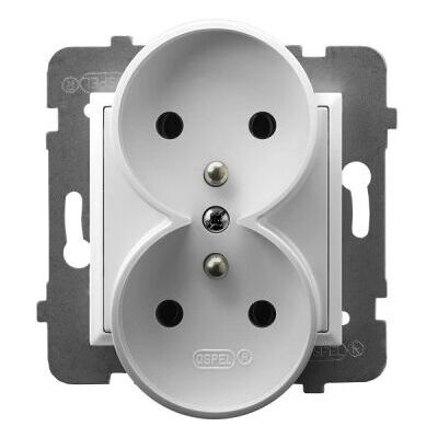 Ospel GP-2URZ/m/00 Weiße Steckdose - socket-outlet Ospel GP-2URZ/m/00 Weiße Steckdose - socket-outlet