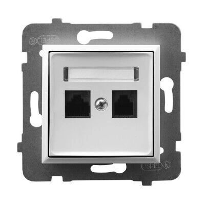 Ospel GPK-2U/K/m/00 Steckdose - RJ45 Kategorie 5e - Weiß Ospel GPK-2U/K/m/00 Steckdose - RJ45 Kategorie 5e - Weiß