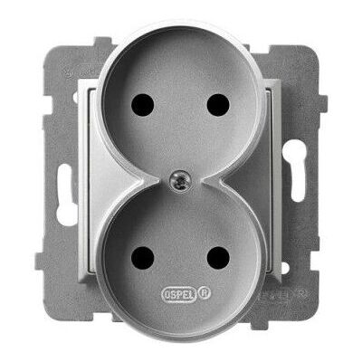 Ospel GP-2UR/m/18 Silber Steckdose - socket-outlet Ospel GP-2UR/m/18 Silber Steckdose - socket-outlet