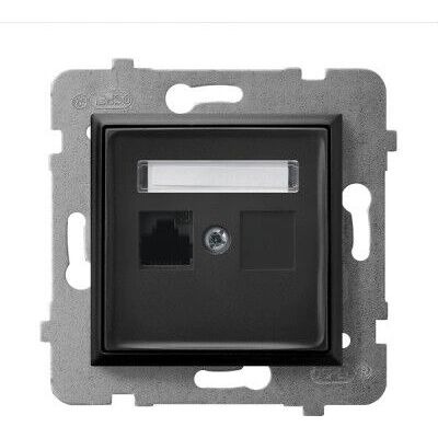 Ospel GPK-1U/K/m/33 Schwarze Steckdose - Elektrischer Anschluss Ospel GPK-1U/K/m/33 Schwarze Steckdose - Elektrischer Anschluss