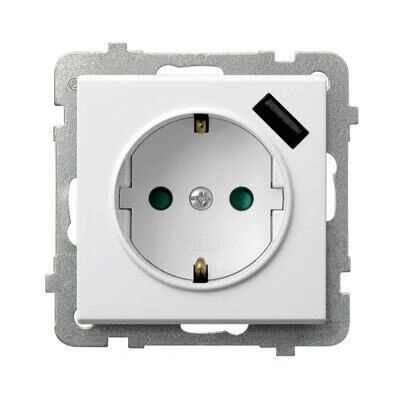 Ospel GP-1RSPUSB - Steckdose - Weiß Ospel GP-1RSPUSB - Steckdose - Weiß