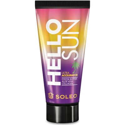 Accélérateur de Bronzage Soleo Hello Sun Ultra - Améliorateur de soleil - Publicité Accélérateur de Bronzage Soleo Hello Sun Ultra - Améliorateur de soleil - Publicité