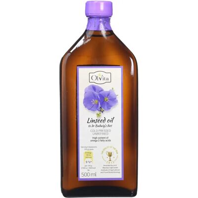 OLVITA Leinöl - Kaltgepresst, Roh - 500ml OLVITA Leinöl - Kaltgepresst, Roh - 500ml