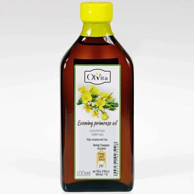 Olvita Nachtkerzenöl - Kaltgepresst, Roh - 100ml Olvita Nachtkerzenöl - Kaltgepresst, Roh - 100ml