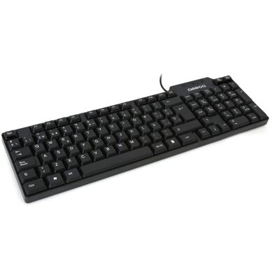 Clavier Omega OK05TES - Taille complète USB QWERTY Noir - Publicité Clavier Omega OK05TES - Taille complète USB QWERTY Noir - Publicité