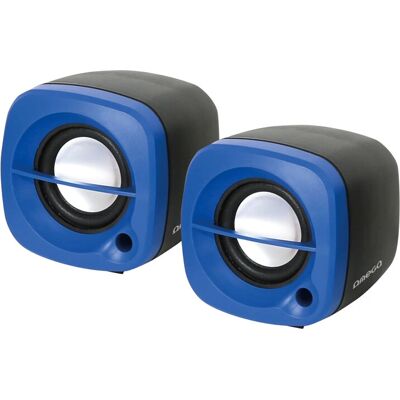 Haut-parleurs Portables Omega OG15BL - 3W 2.0 USB Stereo - Publicité Haut-parleurs Portables Omega OG15BL - 3W 2.0 USB Stereo - Publicité
