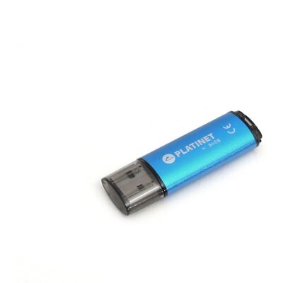 Pendrive Platinet PMFE64BL - 64 GB, Niebieski Pendrive Platinet PMFE64BL - 64 GB, Niebieski