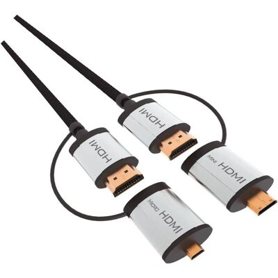 Cablu HDMI Omega 1,5m cu adaptoare - Cablu Video Cablu HDMI Omega 1,5m cu adaptoare - Cablu Video
