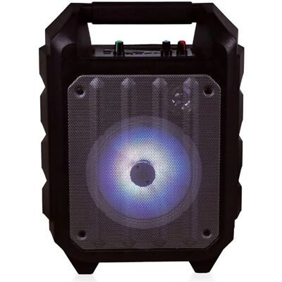 Omega OG82B Schwarzer Bluetooth-Lautsprecher - Karaoke & LED Omega OG82B Schwarzer Bluetooth-Lautsprecher - Karaoke & LED