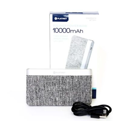 Platinet Power Bank - 10.000mAh Stoff-Geflochten - Power Bank Platinet Power Bank - 10.000mAh Stoff-Geflochten - Power Bank