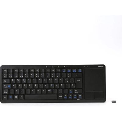 Omega Omega OKB004BES Bezprzewodowa klawiatura z touchpadem - Biuro RF QWERTY Czarny Omega Omega OKB004BES Bezprzewodowa klawiatura z touchpadem - Biuro RF QWERTY Czarny