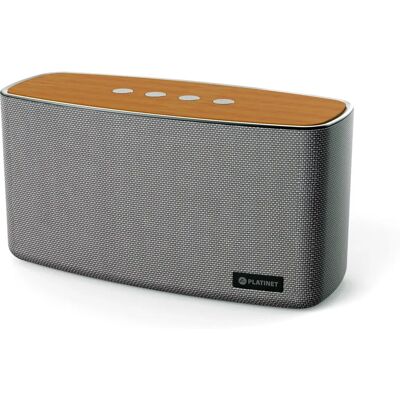 Platinet DENO Tragbarer Stereo-Lautsprecher - Holz, Grau, 30 W - Tragbarer Bluetooth-Lautsprecher Platinet DENO Tragbarer Stereo-Lautsprecher - Holz, Grau, 30 W - Tragbarer Bluetooth-Lautsprecher