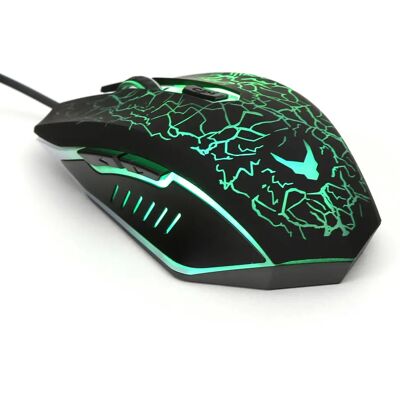Souris Gaming USB VARR LED 2400 DPI - Noir - Publicité Souris Gaming USB VARR LED 2400 DPI - Noir - Publicité