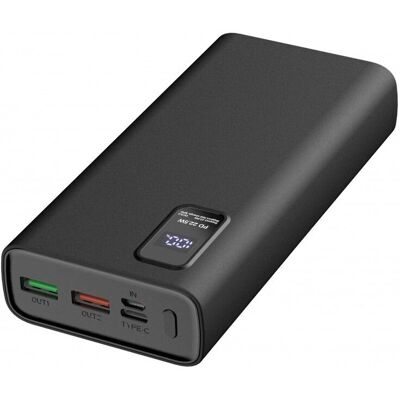 PLATINET 20000mAh PD Powerbank - Szybkie ładowanie, LED wyświetlacz, Czarny PLATINET 20000mAh PD Powerbank - Szybkie ładowanie, LED wyświetlacz, Czarny