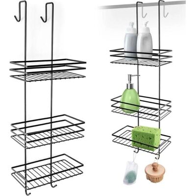 B2X Schwarzes Metallregal für die Dusche B2X Schwarzes Metallregal für die Dusche