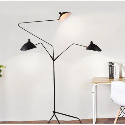 Step Into Design KKST-F8703 Czarna Loft 3-Arm Lampa stojąca Step Into Design KKST-F8703 Czarna Loft 3-Arm Lampa stojąca