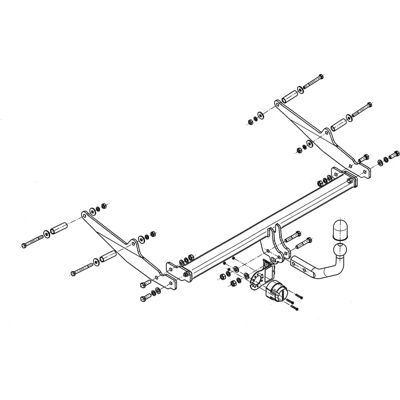 STEINHOF R-024 Anhängerkupplung - Schwenkbare Kugel - 1200kg STEINHOF R-024 Anhängerkupplung - Schwenkbare Kugel - 1200kg