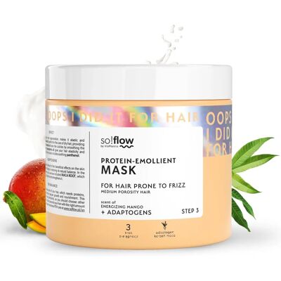 So!Flow Masca emolient-proteică pentru păr cu porozitate medie - 400 ml So!Flow Masca emolient-proteică pentru păr cu porozitate medie - 400 ml