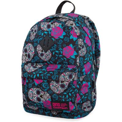 Mochila COOLPACK Cross USB Caveiras e Rosas - Mochilas Mochila COOLPACK Cross USB Caveiras e Rosas - Mochilas