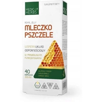 Medica Herbs Mleczko pszczele 300mg - Wsparcie odporności Medica Herbs Mleczko pszczele 300mg - Wsparcie odporności