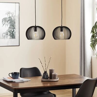 Euluna Larus Black Steel Pendant Lamp - 2 Lights Euluna Larus Black Steel Pendant Lamp - 2 Lights