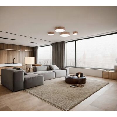 TEMAR LIGHTING - Cleo DR475 - eiken - Ø48 cm - Plafondlamp TEMAR LIGHTING - Cleo DR475 - eiken - Ø48 cm - Plafondlamp