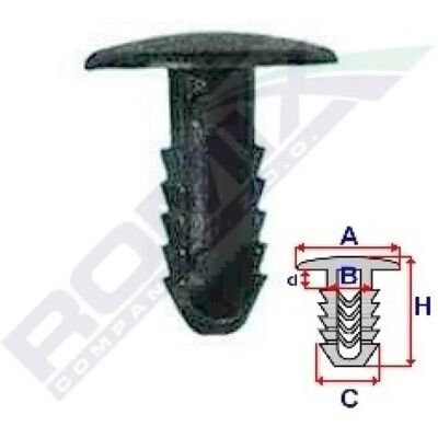 ROMIX ROM 10450 - Seitenwandklips ROMIX ROM 10450 - Seitenwandklips