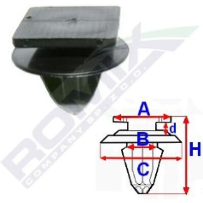ROMIX ROM 12056 - Clips de fixação para molduras - Conjunto de 10 peças ROMIX ROM 12056 - Clips de fixação para molduras - Conjunto de 10 peças