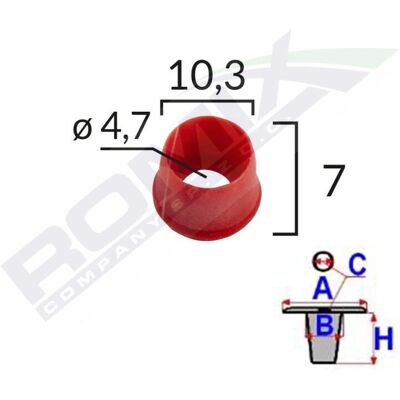 ROMIX Modelo ROM A11751 - Presilha para molduras ROMIX Modelo ROM A11751 - Presilha para molduras