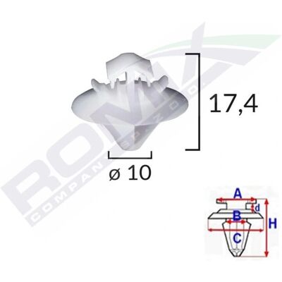 ROMIX C40338 Clip - Universelle Fahrzeugbefestigung ROMIX C40338 Clip - Universelle Fahrzeugbefestigung