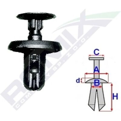 ROMIX C10145 Passage de roue/Clip - 10 pièces pour Mitsubishi, Subaru ROMIX C10145 Passage de roue/Clip - 10 pièces pour Mitsubishi, Subaru