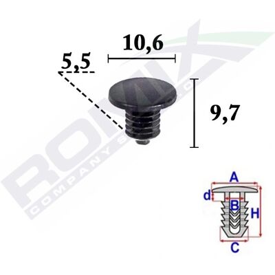 Romix Modelo ROM C70516 Grampeadora - Clips de estofado Honda Romix Modelo ROM C70516 Grampeadora - Clips de estofado Honda