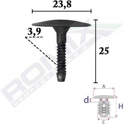 ROMIX C70644 - Clip de fixation ROMIX C70644 - Clip de fixation