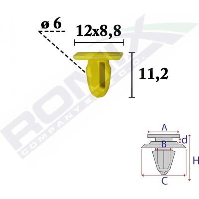 ROMIX Dekorations-/Schutzclip - ROM C70661 ROMIX Dekorations-/Schutzclip - ROM C70661