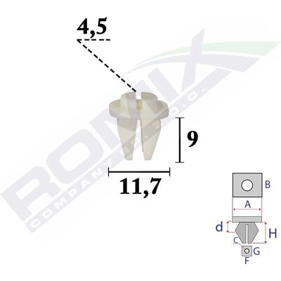 ROMIX ROM C70678 - Clips de rembourrage ROMIX ROM C70678 - Clips de rembourrage