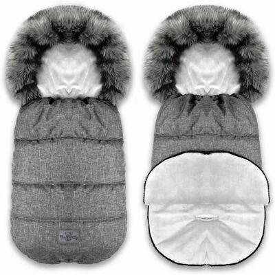KiziaMizia - 4w1 Szary - Szary - Stroller footmuff KiziaMizia - 4w1 Szary - Szary - Stroller footmuff