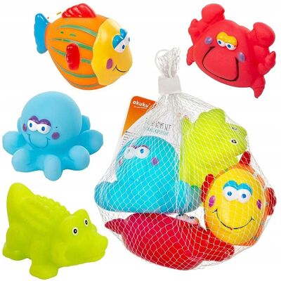 AKUKU A0362 Bunte Badespielzeug-Set 4-teilig AKUKU A0362 Bunte Badespielzeug-Set 4-teilig