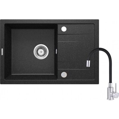 Fregadero de granito Deante - Grifo con caño flexible - Fregadero de cocina Fregadero de granito Deante - Grifo con caño flexible - Fregadero de cocina