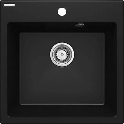 Deante Granitspüle - 1 Becken, 50x50cm, Schwarz Deante Granitspüle - 1 Becken, 50x50cm, Schwarz