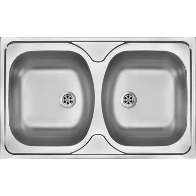 Deante Edelstahl Küchenspüle - 2-Kompartiment, Reversible, 80x50cm Deante Edelstahl Küchenspüle - 2-Kompartiment, Reversible, 80x50cm