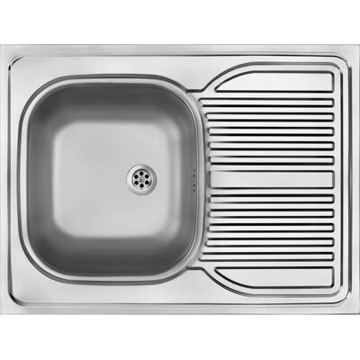 Deante 1-Becken Stahlsinkein mit Abtropffläche - Überlapp Deante 1-Becken Stahlsinkein mit Abtropffläche - Überlapp