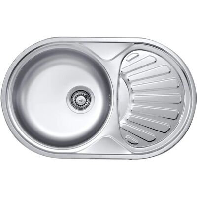 Deante ZEU 311B Edelstahl Spüle - 1 Becken, Abtropfblech, Kompakt Deante ZEU 311B Edelstahl Spüle - 1 Becken, Abtropfblech, Kompakt