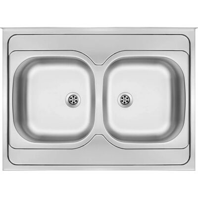 Lavello da cucina in acciaio inossidabile Deante - 2 ciotole, satinato, 80x60cm Lavello da cucina in acciaio inossidabile Deante - 2 ciotole, satinato, 80x60cm