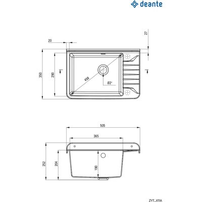 Deante Wandmontierter 1-Becken Küchenspüle - Robustes Kompakt-Design Deante Wandmontierter 1-Becken Küchenspüle - Robustes Kompakt-Design